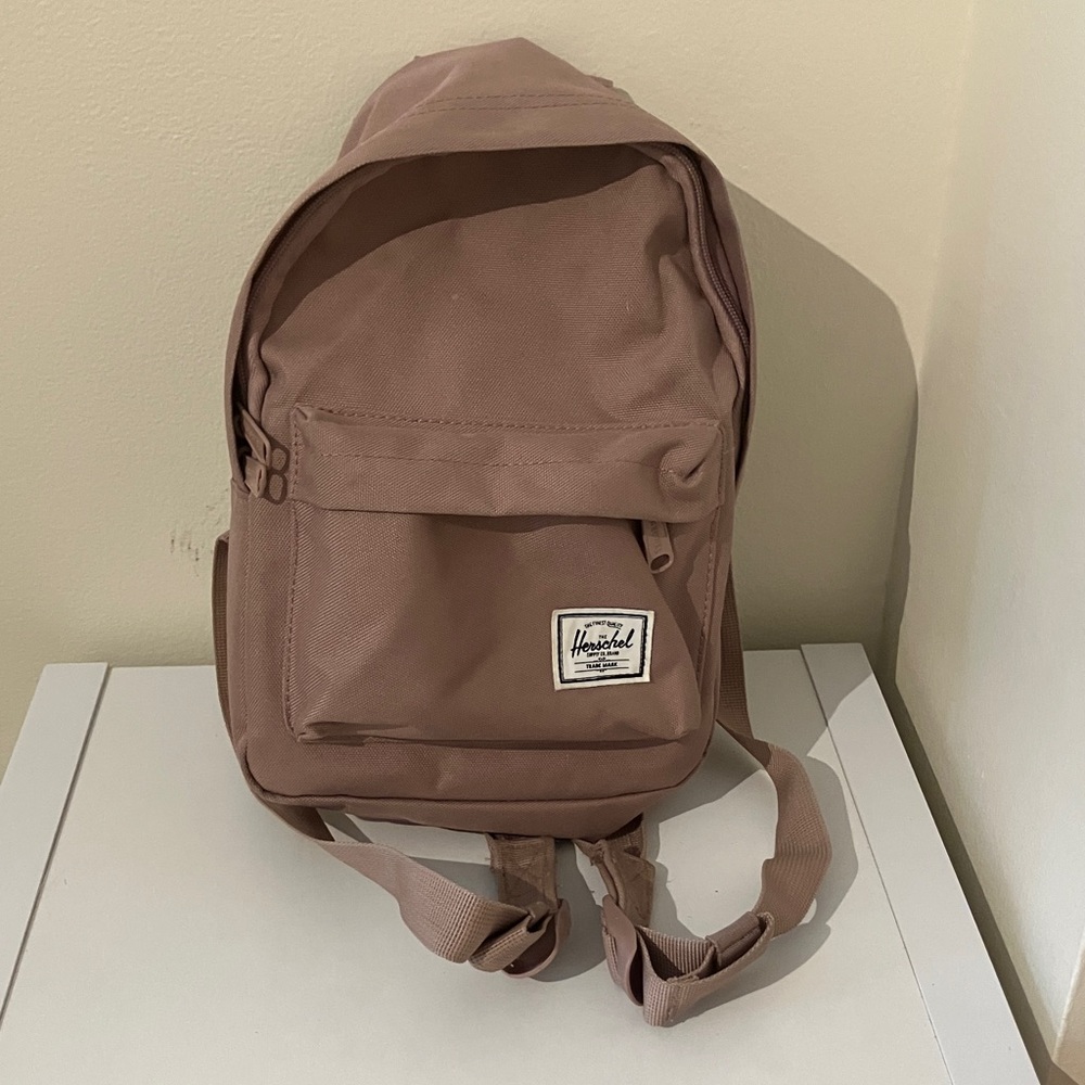 Herschel classic mini 9 Liter Ash Rose backpack

4.25”Dx 8”Wx 11”H